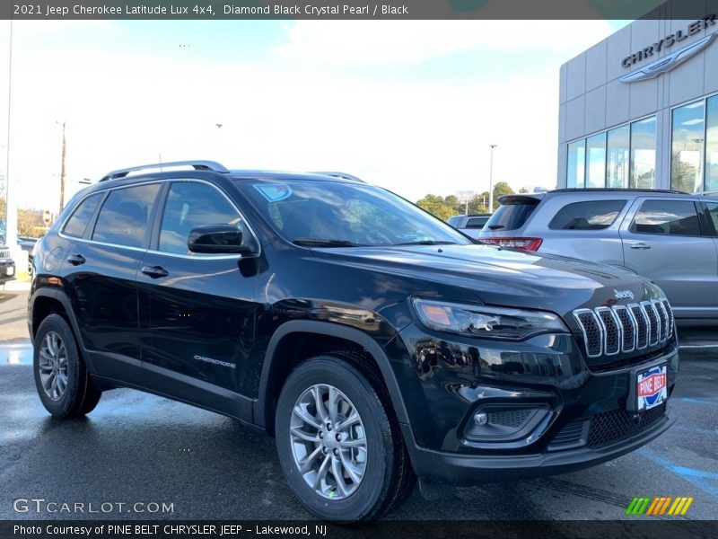 Diamond Black Crystal Pearl / Black 2021 Jeep Cherokee Latitude Lux 4x4