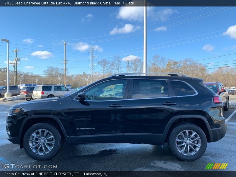 Diamond Black Crystal Pearl / Black 2021 Jeep Cherokee Latitude Lux 4x4