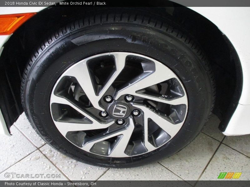 White Orchid Pearl / Black 2018 Honda Civic EX Sedan