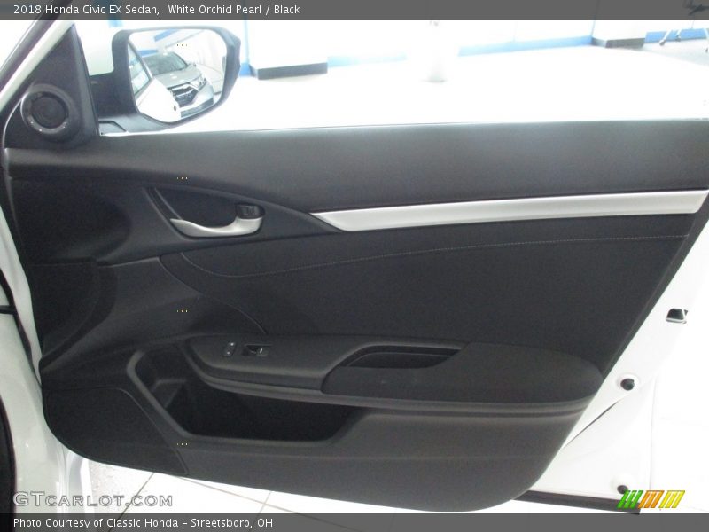 White Orchid Pearl / Black 2018 Honda Civic EX Sedan