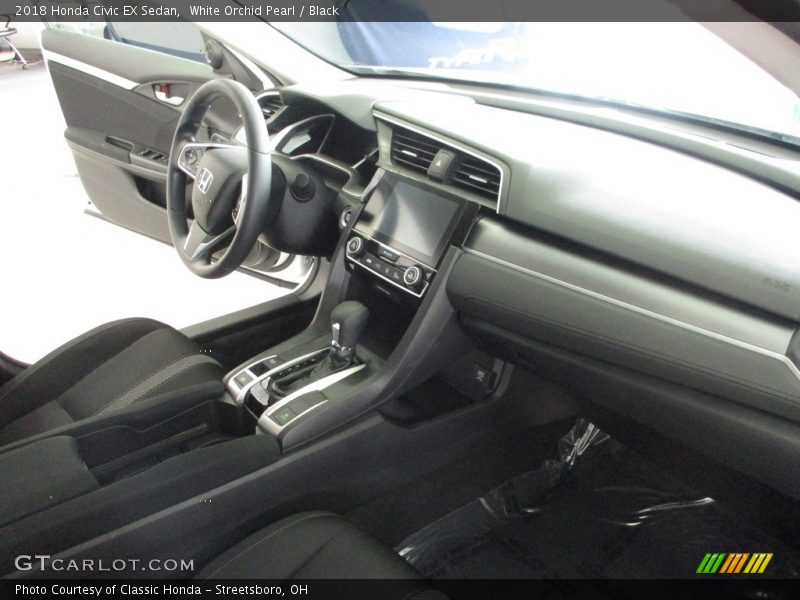White Orchid Pearl / Black 2018 Honda Civic EX Sedan