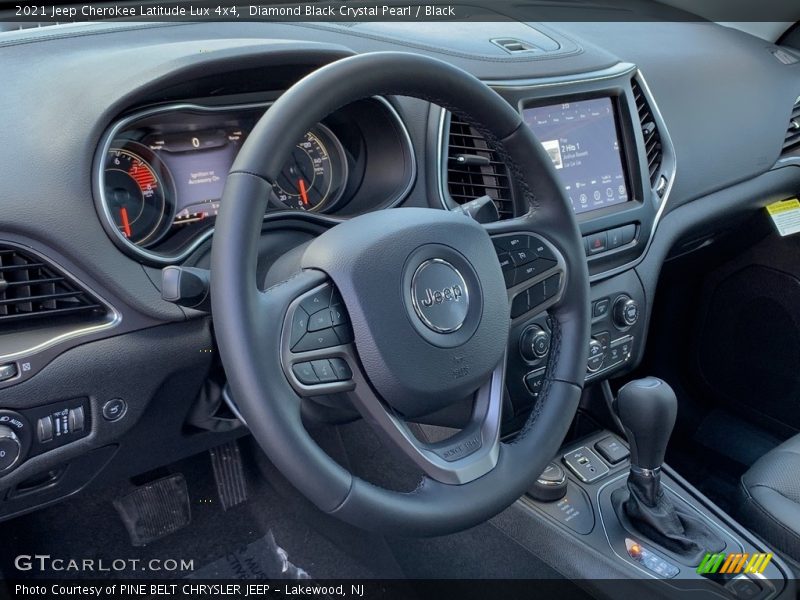 Diamond Black Crystal Pearl / Black 2021 Jeep Cherokee Latitude Lux 4x4