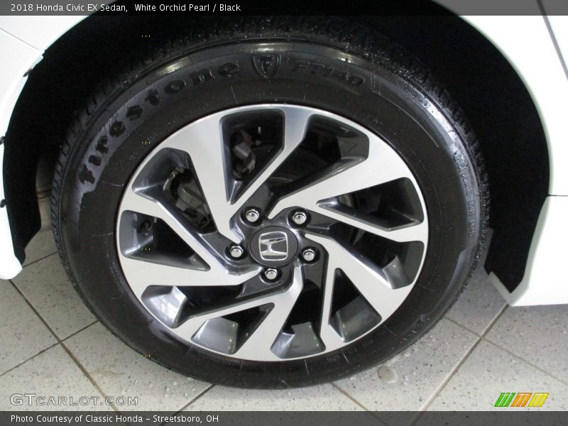 White Orchid Pearl / Black 2018 Honda Civic EX Sedan
