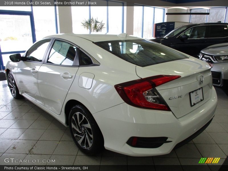 White Orchid Pearl / Black 2018 Honda Civic EX Sedan