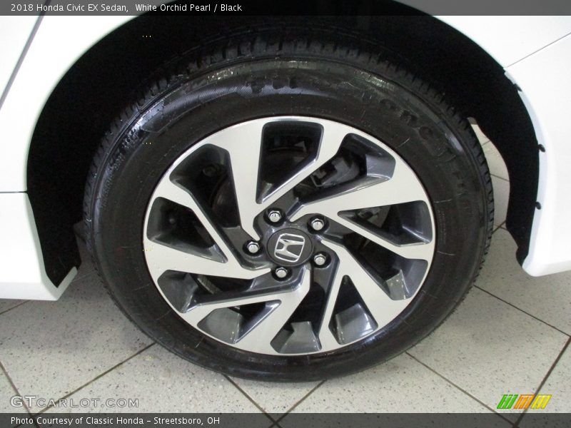 White Orchid Pearl / Black 2018 Honda Civic EX Sedan