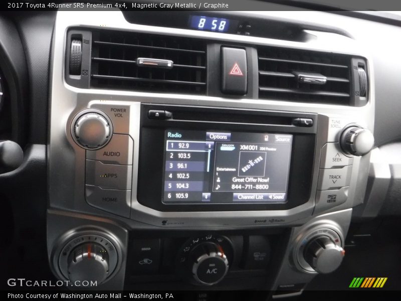 Magnetic Gray Metallic / Graphite 2017 Toyota 4Runner SR5 Premium 4x4