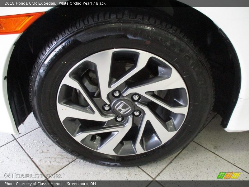 White Orchid Pearl / Black 2018 Honda Civic EX Sedan