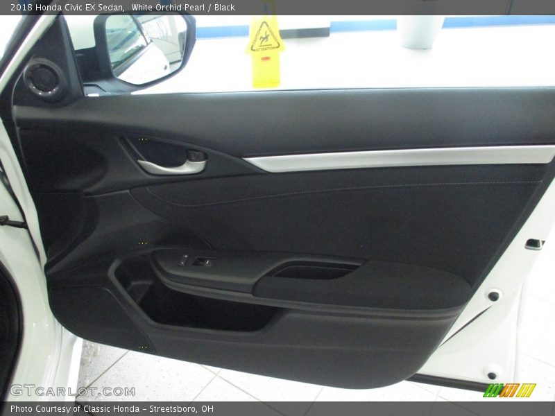White Orchid Pearl / Black 2018 Honda Civic EX Sedan