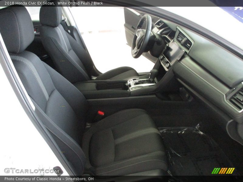 White Orchid Pearl / Black 2018 Honda Civic EX Sedan