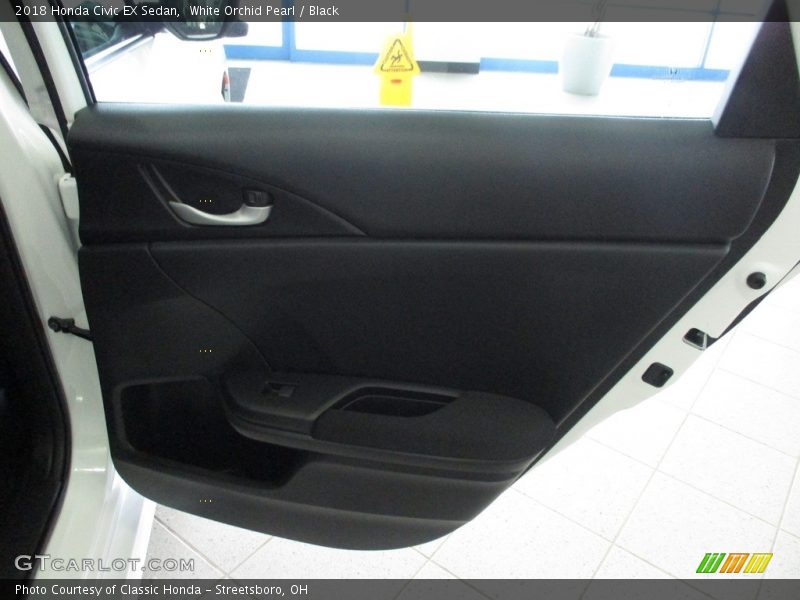 White Orchid Pearl / Black 2018 Honda Civic EX Sedan