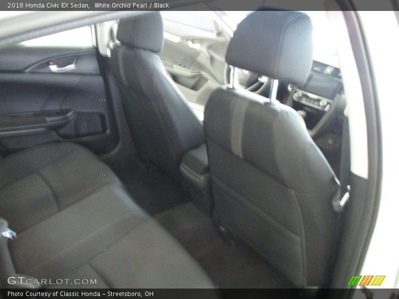 White Orchid Pearl / Black 2018 Honda Civic EX Sedan
