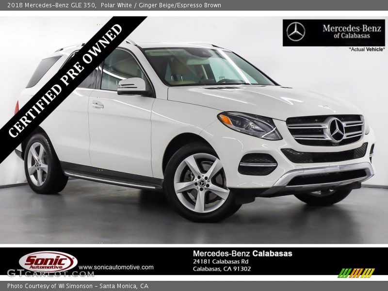 Polar White / Ginger Beige/Espresso Brown 2018 Mercedes-Benz GLE 350