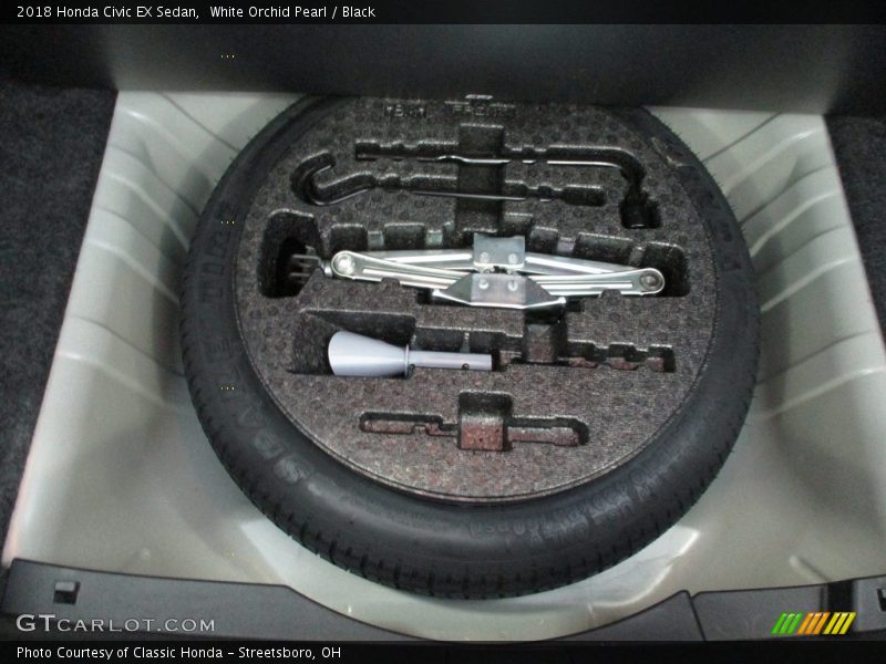 White Orchid Pearl / Black 2018 Honda Civic EX Sedan