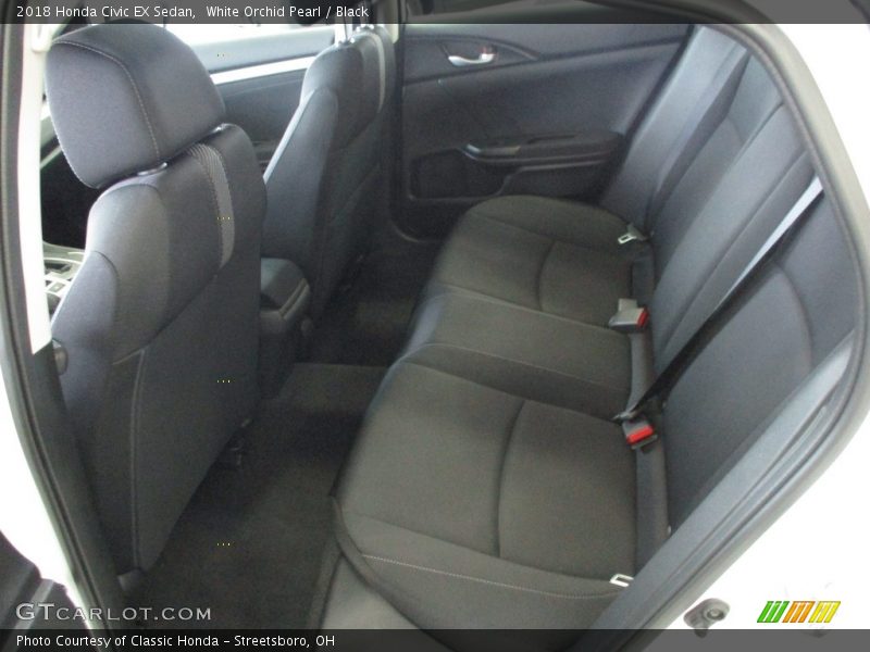 White Orchid Pearl / Black 2018 Honda Civic EX Sedan