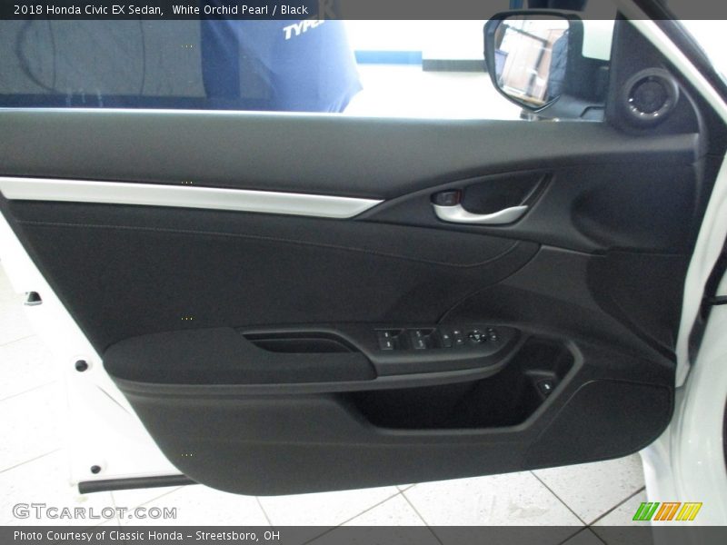 White Orchid Pearl / Black 2018 Honda Civic EX Sedan