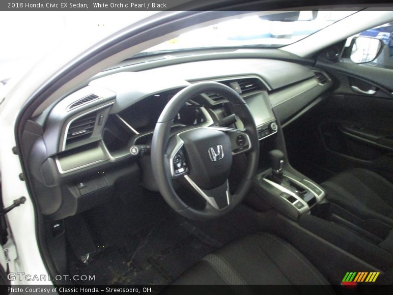 White Orchid Pearl / Black 2018 Honda Civic EX Sedan