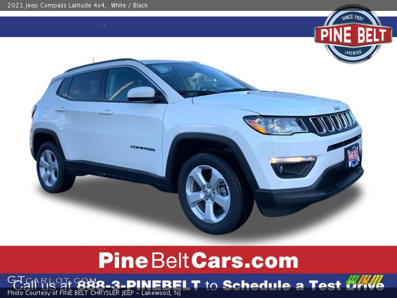 White / Black 2021 Jeep Compass Latitude 4x4