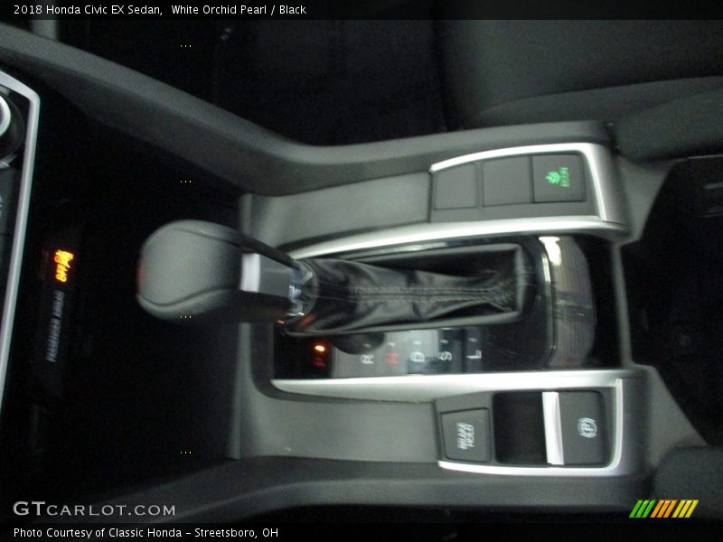 White Orchid Pearl / Black 2018 Honda Civic EX Sedan