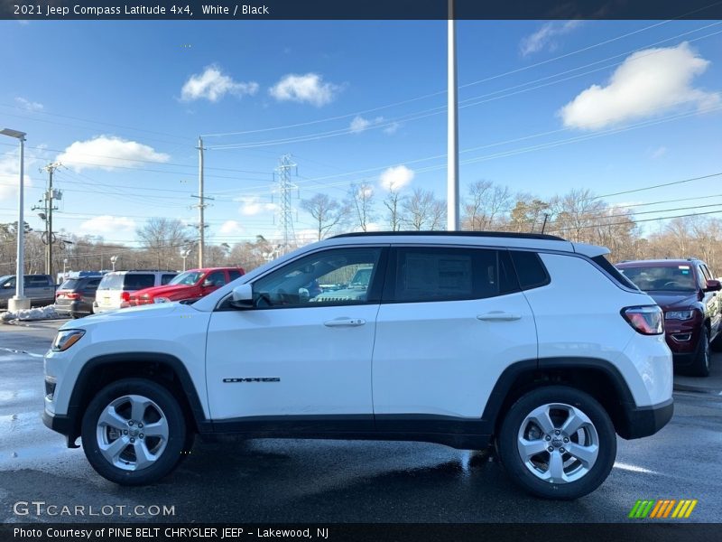 White / Black 2021 Jeep Compass Latitude 4x4