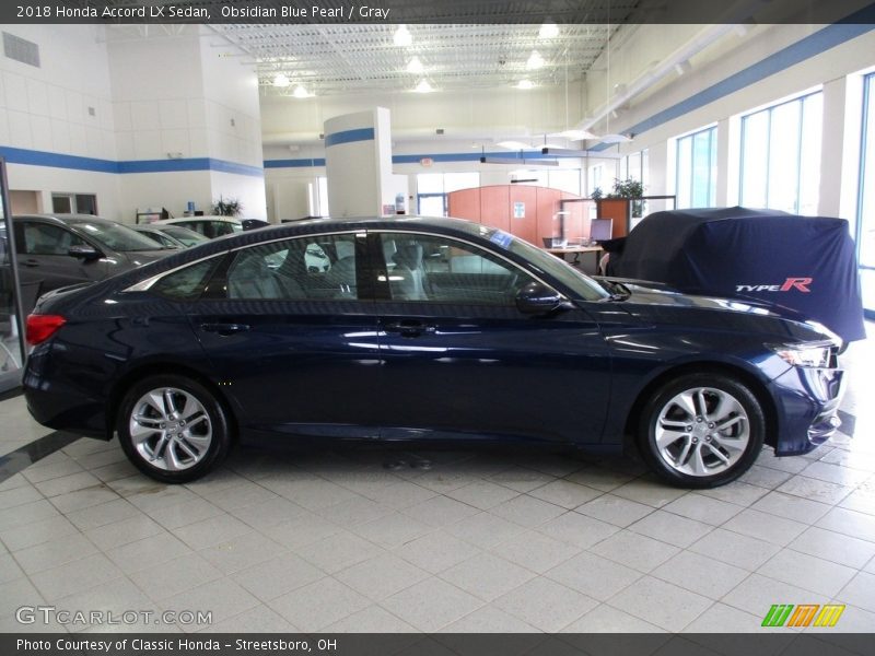 Obsidian Blue Pearl / Gray 2018 Honda Accord LX Sedan