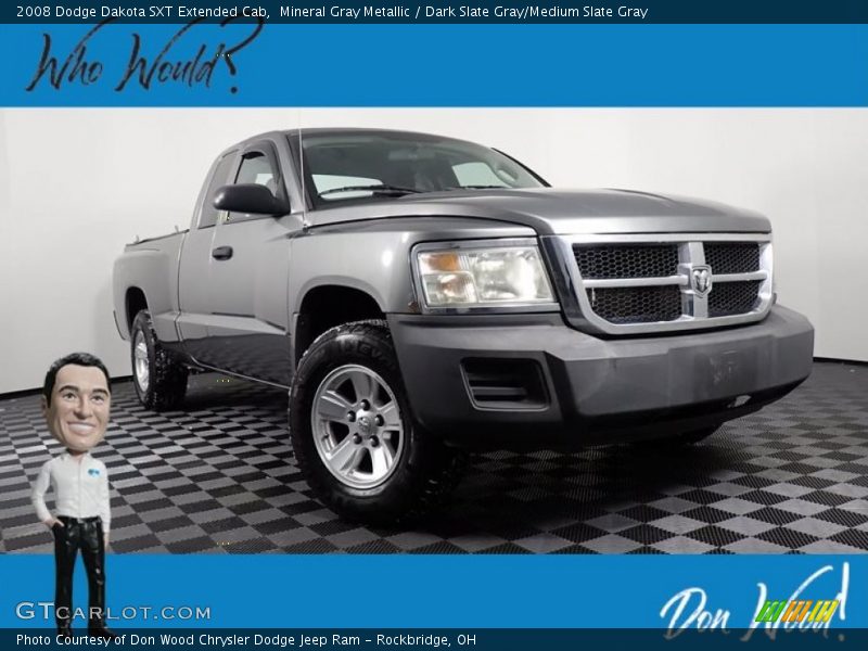 Mineral Gray Metallic / Dark Slate Gray/Medium Slate Gray 2008 Dodge Dakota SXT Extended Cab