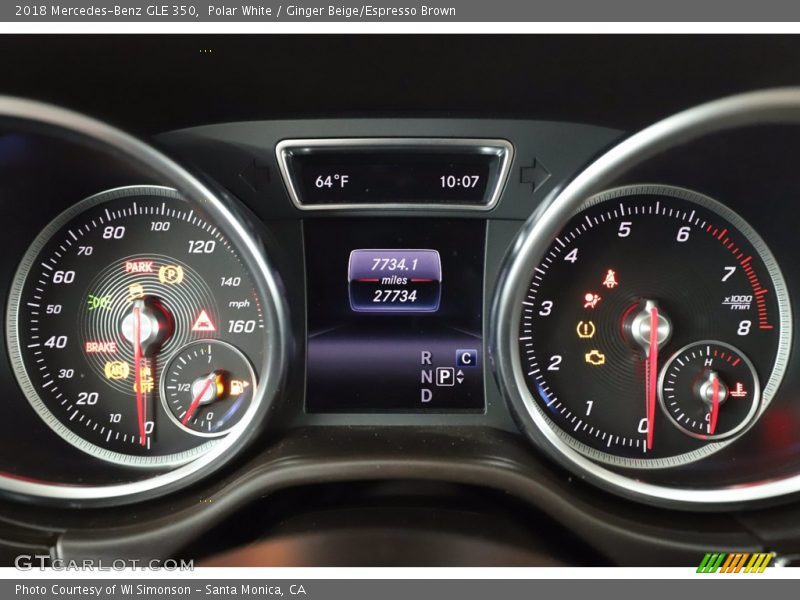 Polar White / Ginger Beige/Espresso Brown 2018 Mercedes-Benz GLE 350