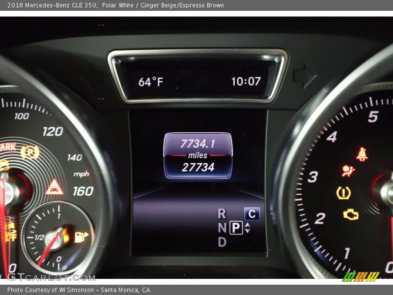 Polar White / Ginger Beige/Espresso Brown 2018 Mercedes-Benz GLE 350