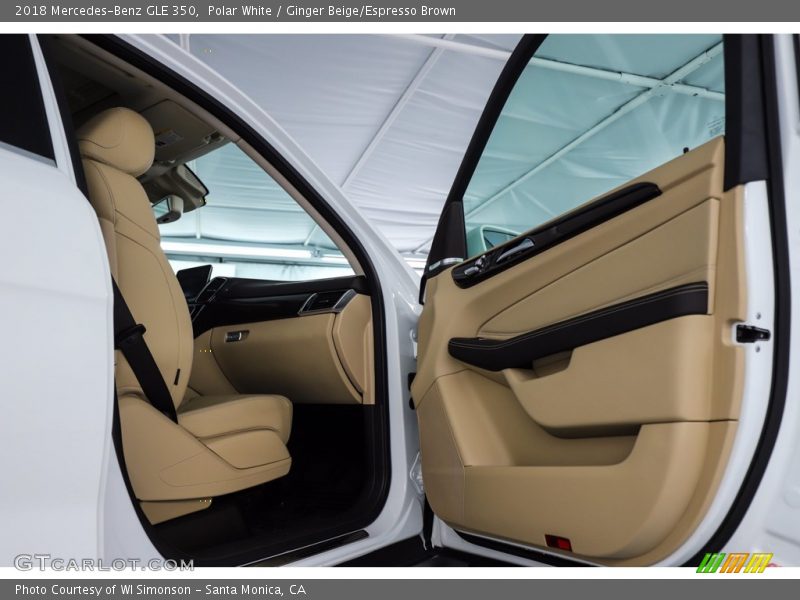 Polar White / Ginger Beige/Espresso Brown 2018 Mercedes-Benz GLE 350