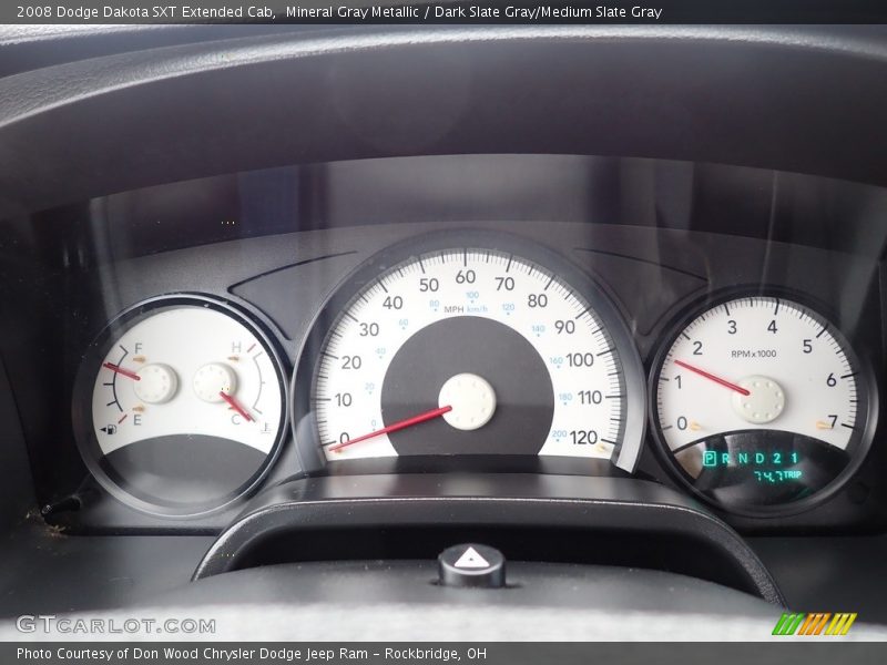 Mineral Gray Metallic / Dark Slate Gray/Medium Slate Gray 2008 Dodge Dakota SXT Extended Cab