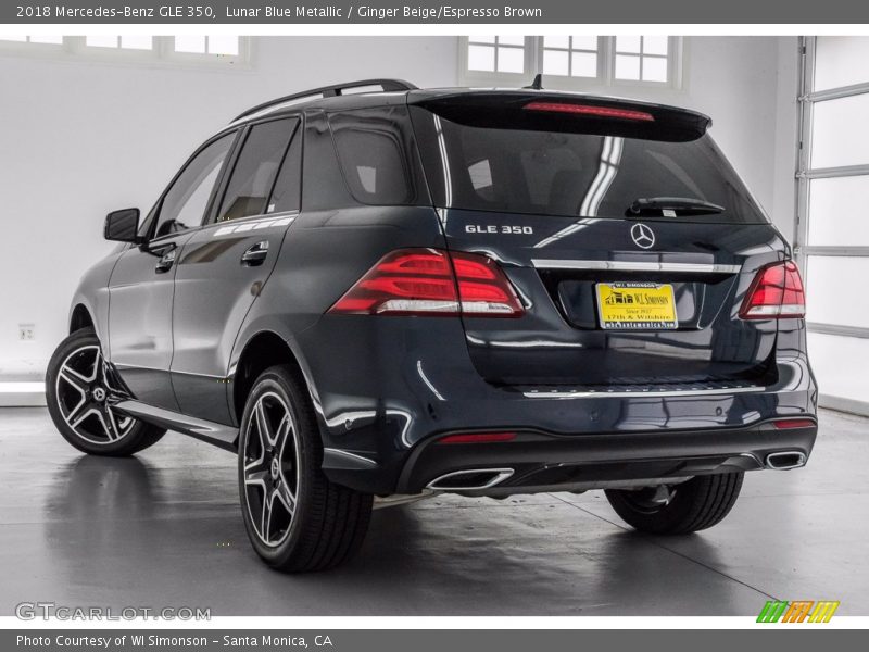 Lunar Blue Metallic / Ginger Beige/Espresso Brown 2018 Mercedes-Benz GLE 350