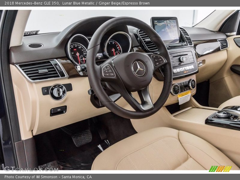 Lunar Blue Metallic / Ginger Beige/Espresso Brown 2018 Mercedes-Benz GLE 350