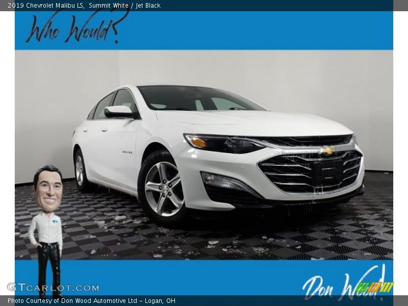 Summit White / Jet Black 2019 Chevrolet Malibu LS