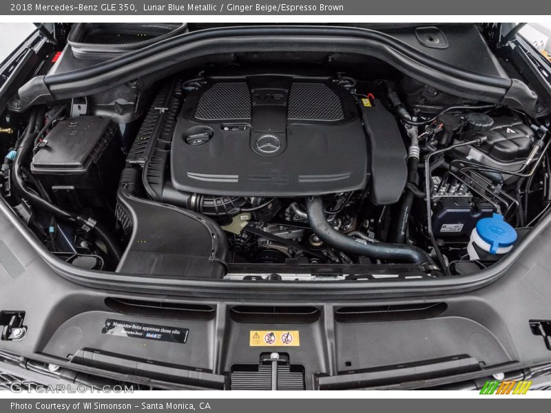Lunar Blue Metallic / Ginger Beige/Espresso Brown 2018 Mercedes-Benz GLE 350