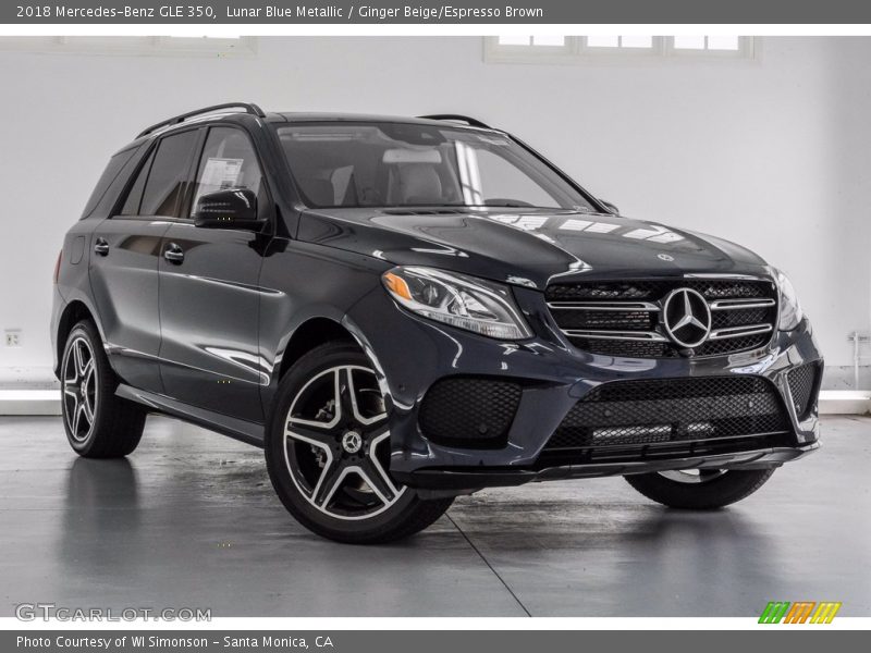 Lunar Blue Metallic / Ginger Beige/Espresso Brown 2018 Mercedes-Benz GLE 350