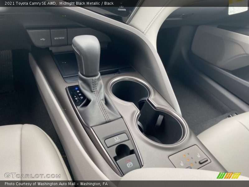 Midnight Black Metallic / Black 2021 Toyota Camry SE AWD