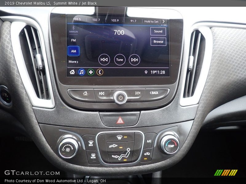 Summit White / Jet Black 2019 Chevrolet Malibu LS