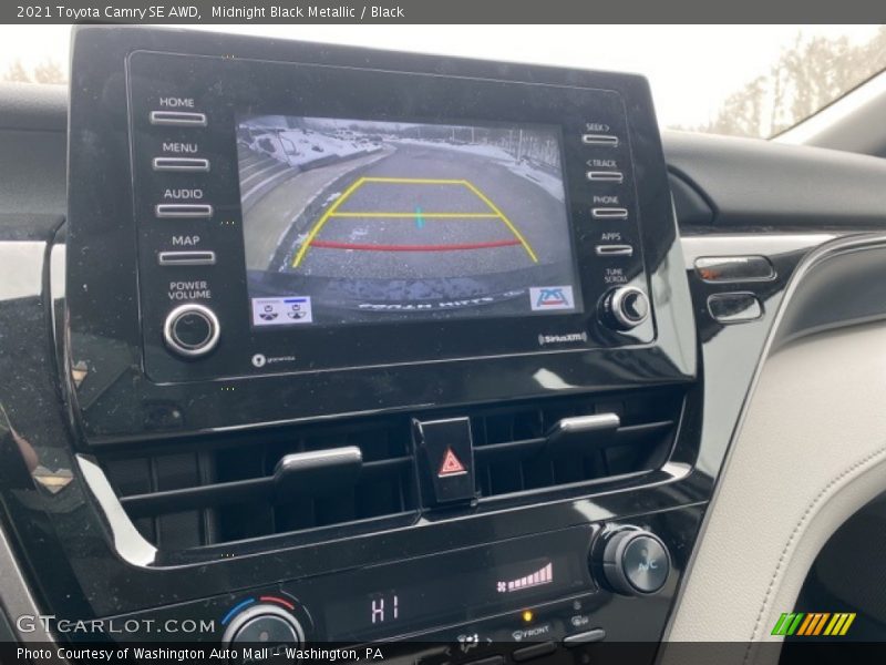 Midnight Black Metallic / Black 2021 Toyota Camry SE AWD