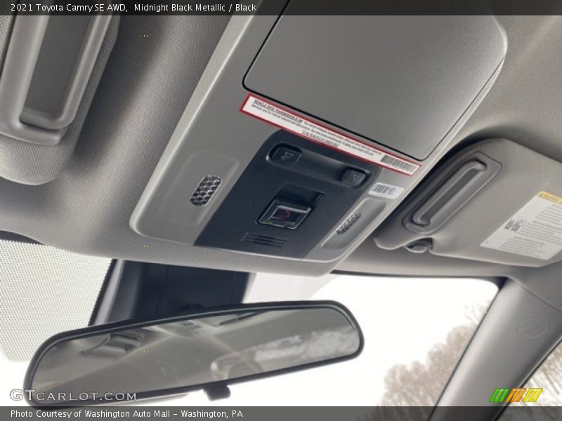 Midnight Black Metallic / Black 2021 Toyota Camry SE AWD