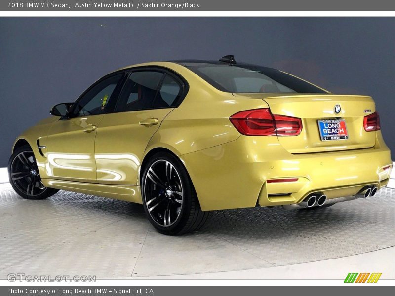 Austin Yellow Metallic / Sakhir Orange/Black 2018 BMW M3 Sedan