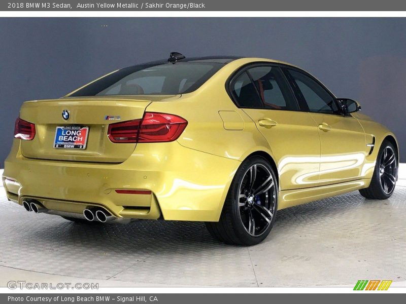 Austin Yellow Metallic / Sakhir Orange/Black 2018 BMW M3 Sedan