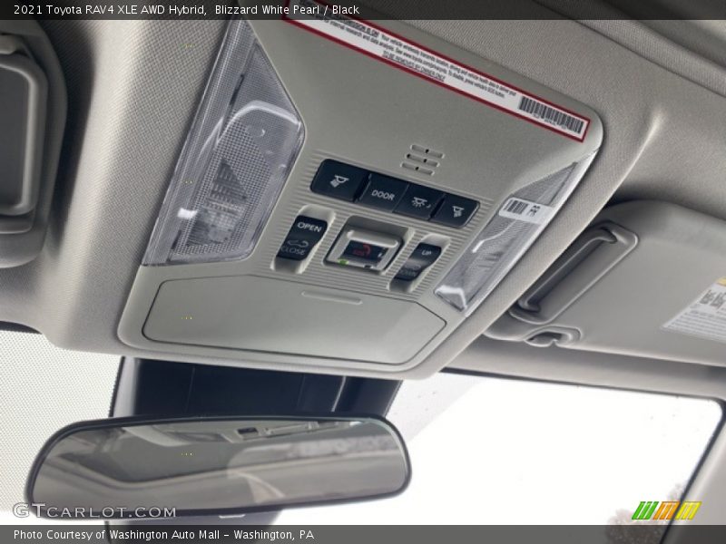 Blizzard White Pearl / Black 2021 Toyota RAV4 XLE AWD Hybrid