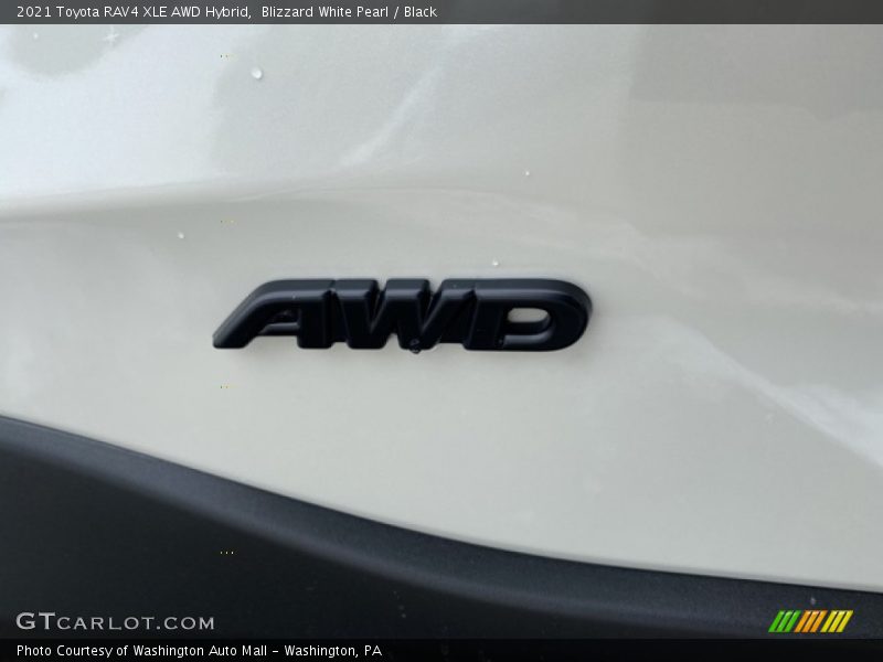 Blizzard White Pearl / Black 2021 Toyota RAV4 XLE AWD Hybrid
