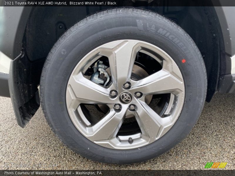 Blizzard White Pearl / Black 2021 Toyota RAV4 XLE AWD Hybrid
