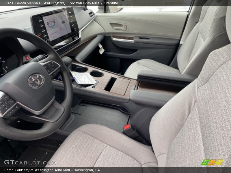 Predawn Gray Mica / Graphite 2021 Toyota Sienna LE AWD Hybrid