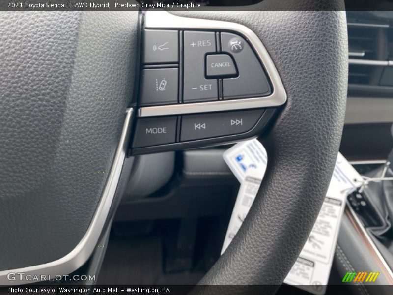 Predawn Gray Mica / Graphite 2021 Toyota Sienna LE AWD Hybrid