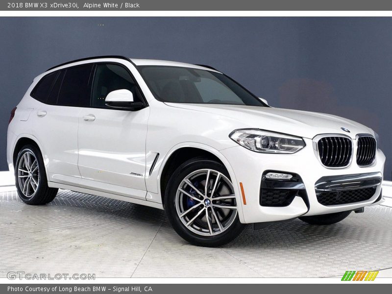 Alpine White / Black 2018 BMW X3 xDrive30i