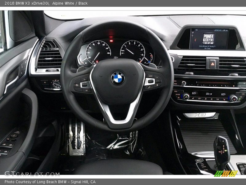 Alpine White / Black 2018 BMW X3 xDrive30i