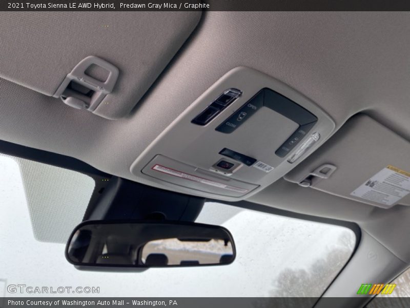 Predawn Gray Mica / Graphite 2021 Toyota Sienna LE AWD Hybrid