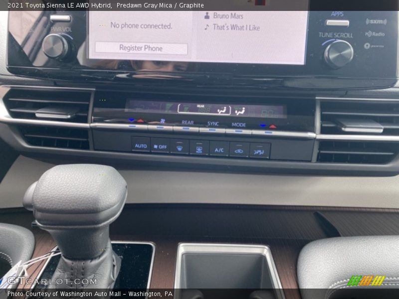Predawn Gray Mica / Graphite 2021 Toyota Sienna LE AWD Hybrid