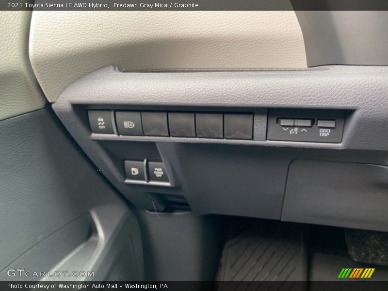 Predawn Gray Mica / Graphite 2021 Toyota Sienna LE AWD Hybrid